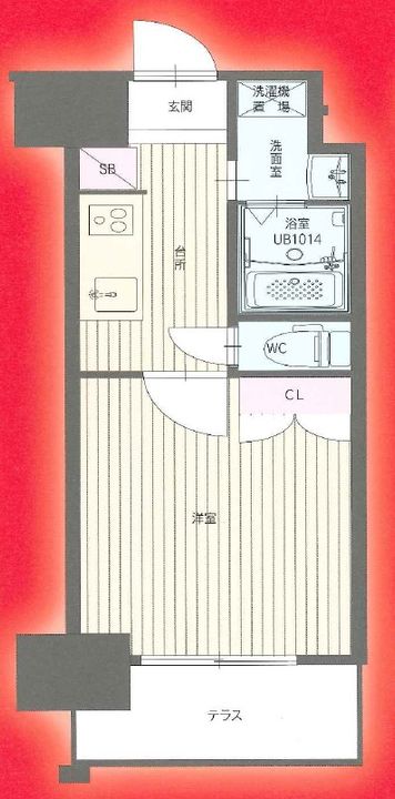 福岡県福岡市中央区清川2(マンション)の賃貸物件の間取り