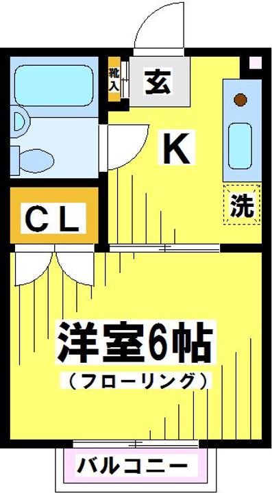 東京都府中市晴見町2(マンション)の賃貸物件の間取り