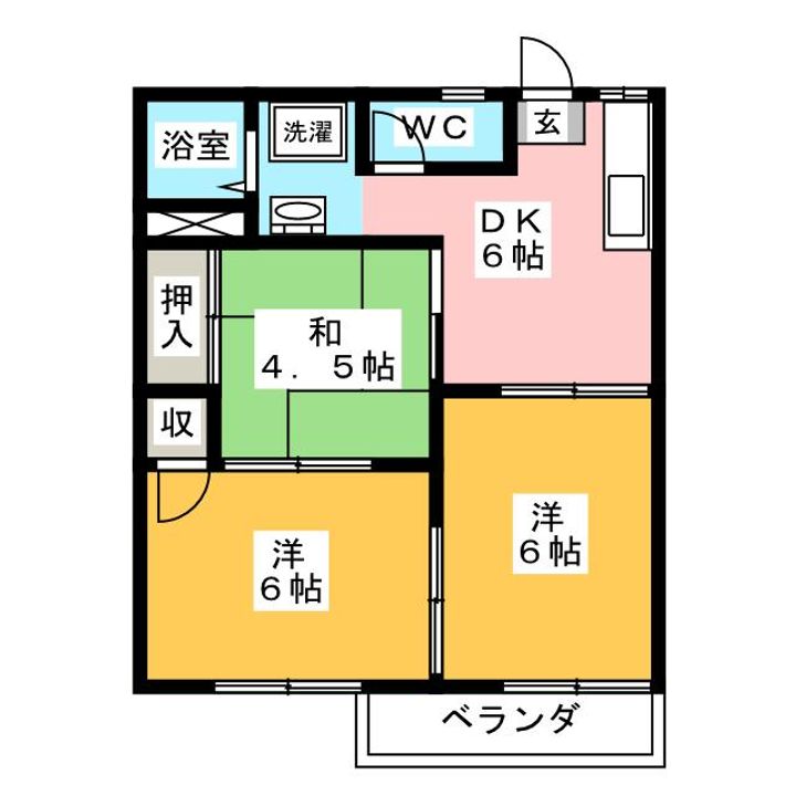 ハピネス千代IIの間取り