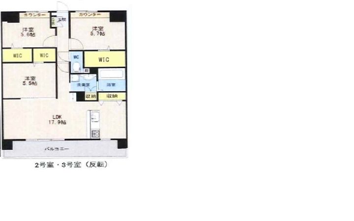 熊本県菊池郡菊陽町大字津久礼(マンション)の賃貸物件の間取り