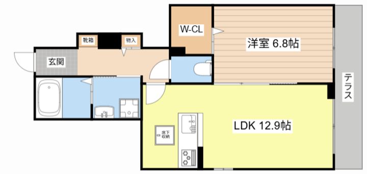 滋賀県長浜市南高田町(アパート)の賃貸物件の間取り
