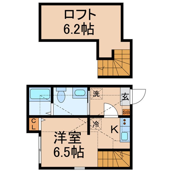 神奈川県横浜市西区藤棚町2(アパート)の賃貸物件の間取り