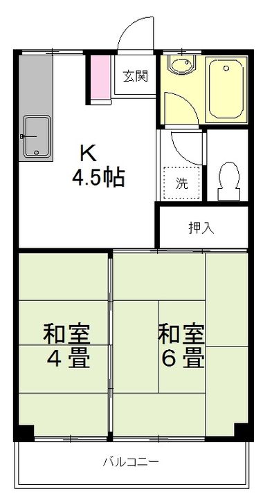 コーポつぼやの間取り