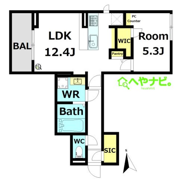 愛知県名古屋市千種区今池南(アパート)の賃貸物件の間取り