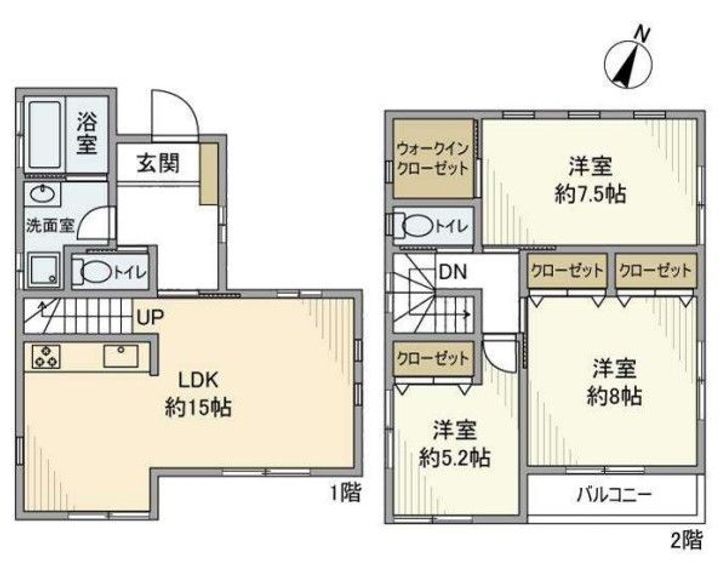 千葉県船橋市三咲2(一戸建)の賃貸物件の間取り