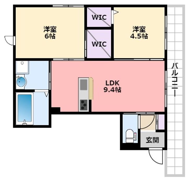 L oiseauBleu甲子園の間取り