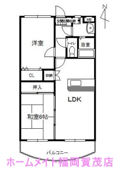 福岡県福岡市早良区田村3(マンション)の賃貸物件の間取り