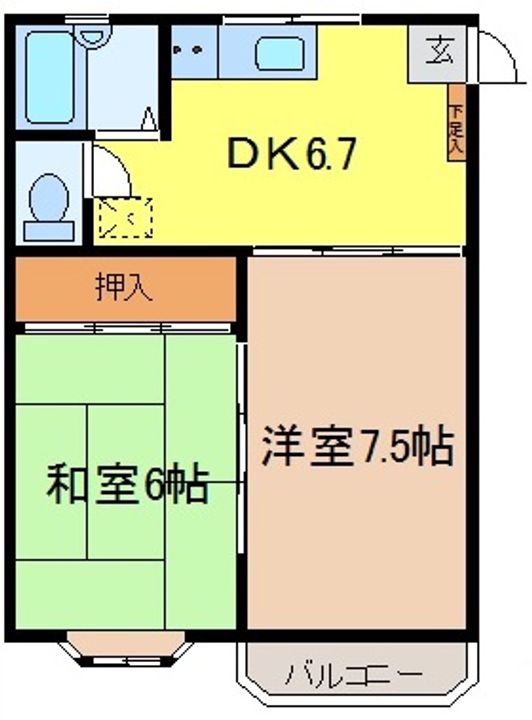 ウィン中倉Iの間取り