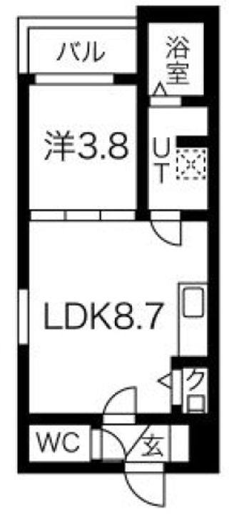 大阪府大阪市東住吉区湯里4(アパート)の賃貸物件の間取り