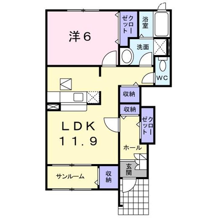 ラック・ヴィラIIの間取り