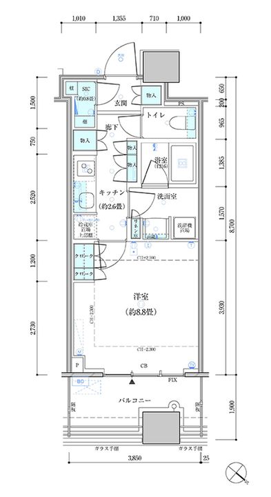 パークタワー勝どき サウス棟の間取り