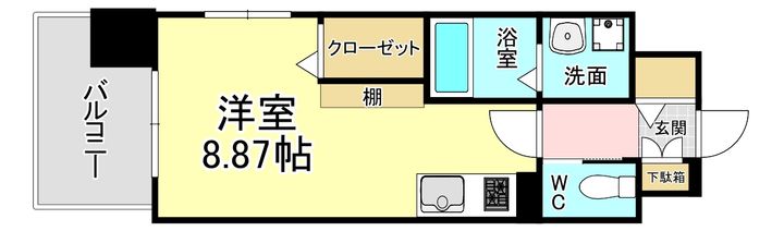 福岡県北九州市若松区ひびきの北(マンション)の賃貸物件の間取り