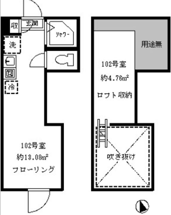 東京都新宿区上落合1(アパート)の賃貸物件の間取り