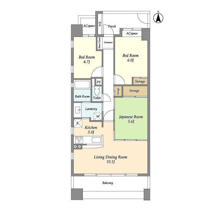 埼玉県川口市川口2(マンション)の賃貸物件の間取り
