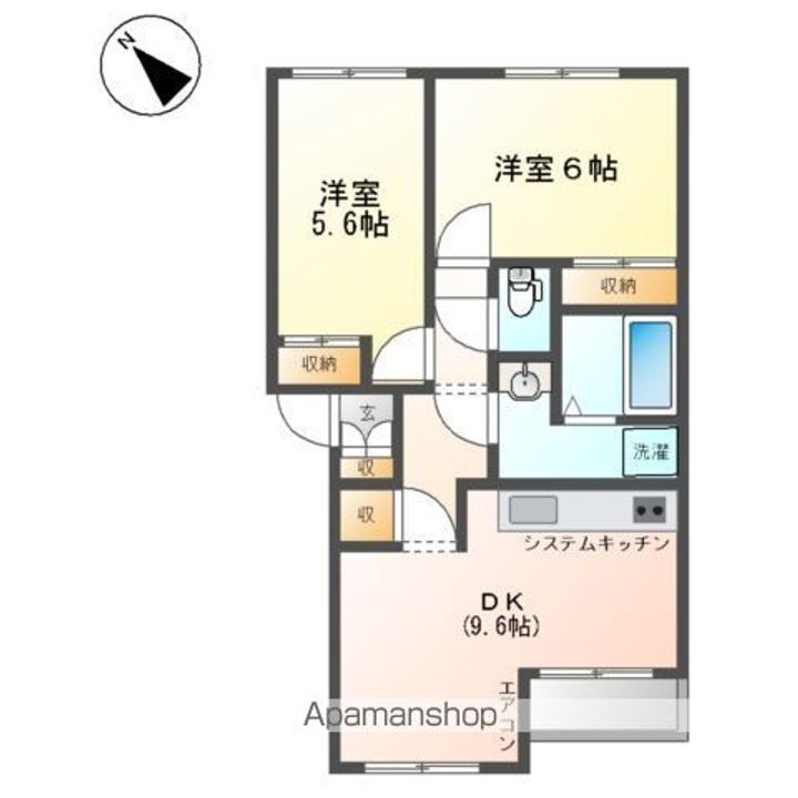 クレールスクエアAの間取り