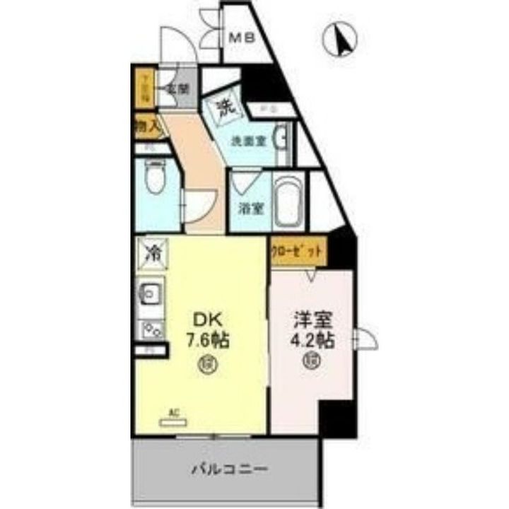 大阪府大阪市福島区福島7(マンション)の賃貸物件の間取り