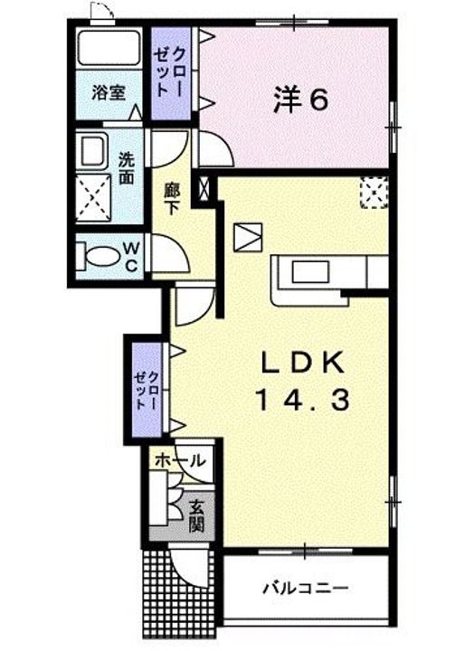 兵庫県西脇市高田井町(アパート)の賃貸物件の間取り