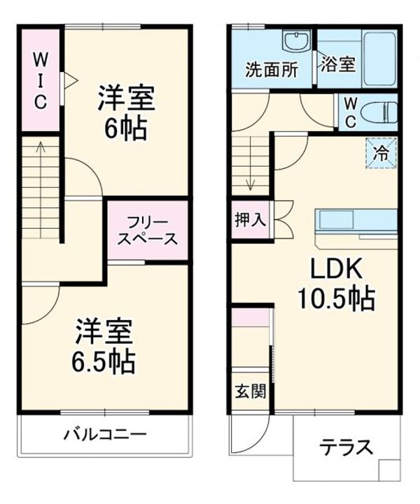 Maisonettepark美園A棟の間取り