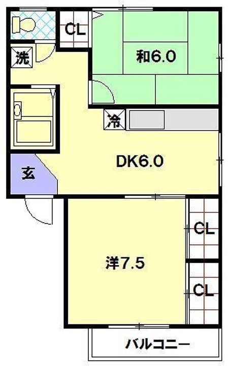 コーポアルカディアの間取り