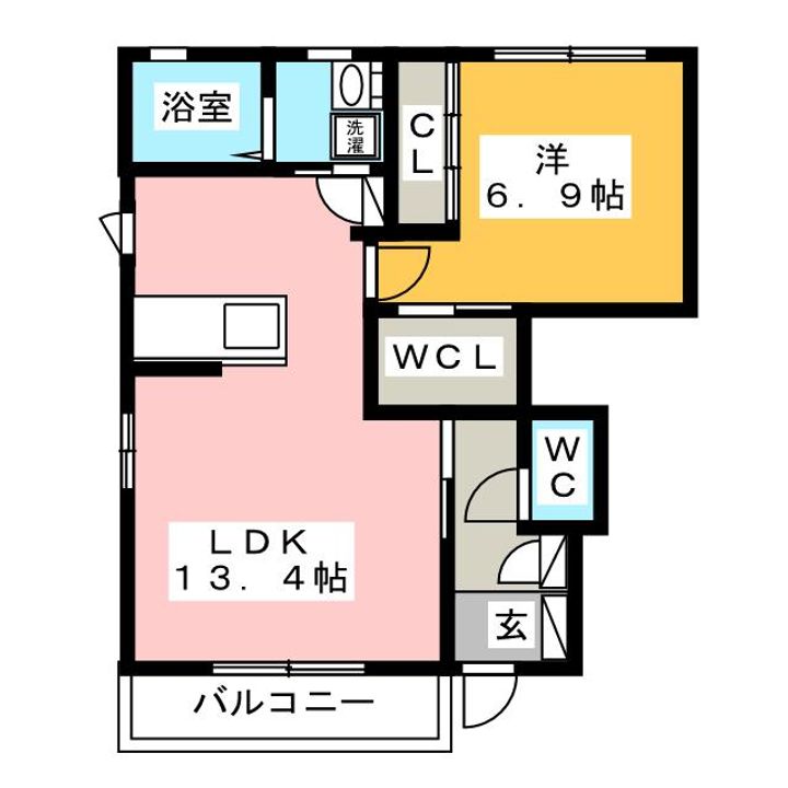 パイン和合Aの間取り