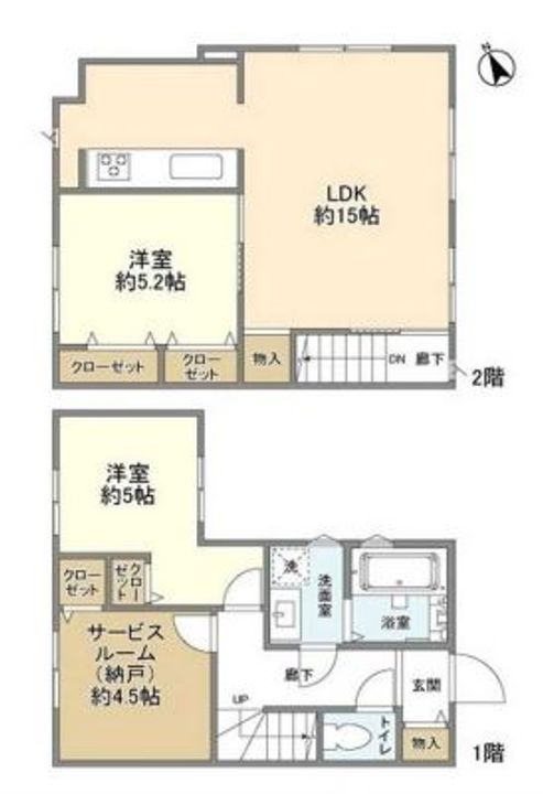 東京都新宿区中落合2(一戸建)の賃貸物件の間取り