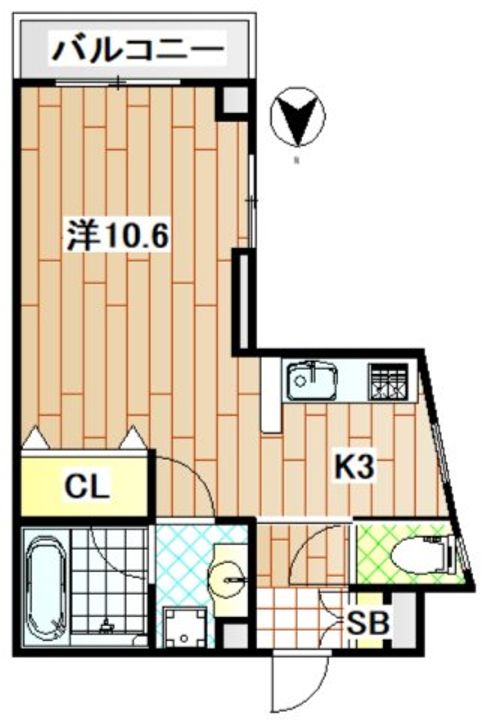 神奈川県横浜市西区中央2(マンション)の賃貸物件の間取り