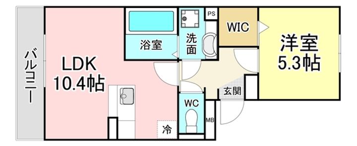 福岡県北九州市小倉北区清水1(アパート)の賃貸物件の間取り