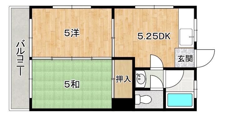 ハイツワカクサの間取り