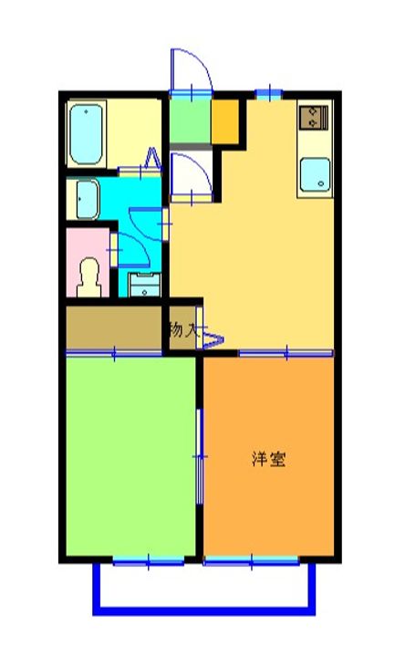 神奈川県横浜市保土ヶ谷区星川2(アパート)の賃貸物件の間取り