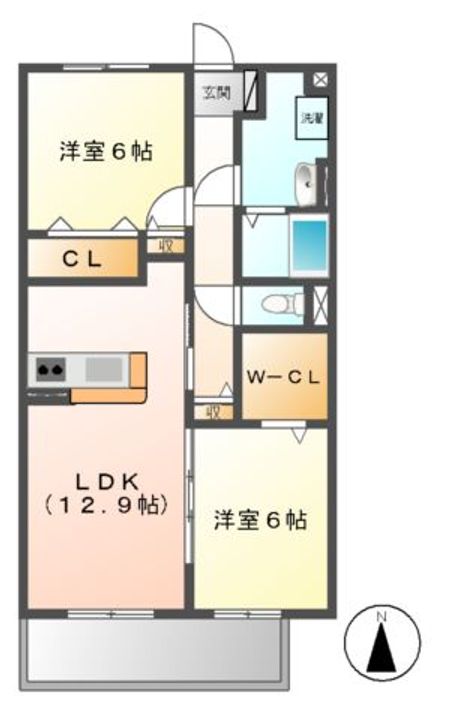 三重県松阪市南町(マンション)の賃貸物件の間取り
