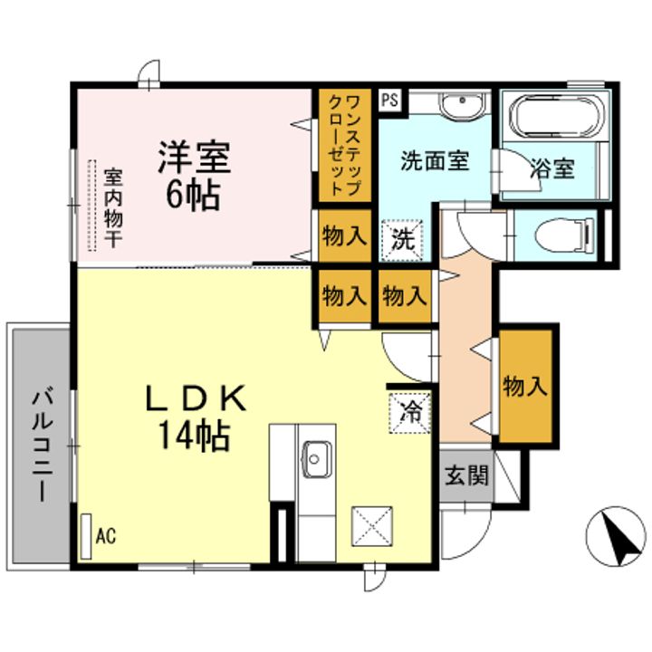 滋賀県大津市今堅田2(アパート)の賃貸物件の間取り