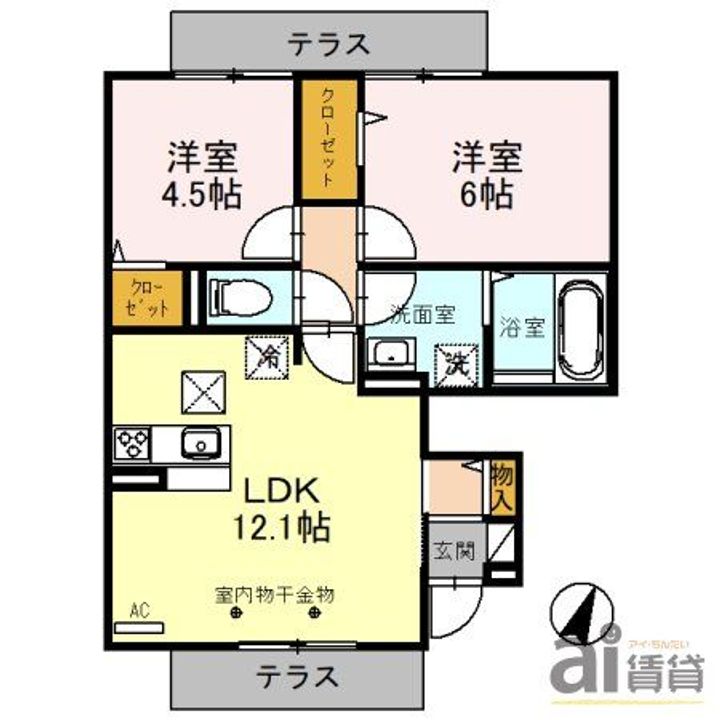 埼玉県富士見市諏訪2(アパート)の賃貸物件の間取り
