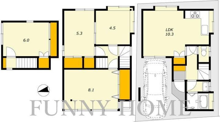 東京都世田谷区世田谷4(一戸建)の賃貸物件の間取り