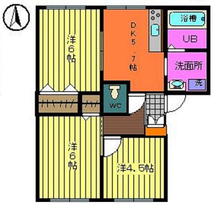 つしまドリームランドB棟の間取り