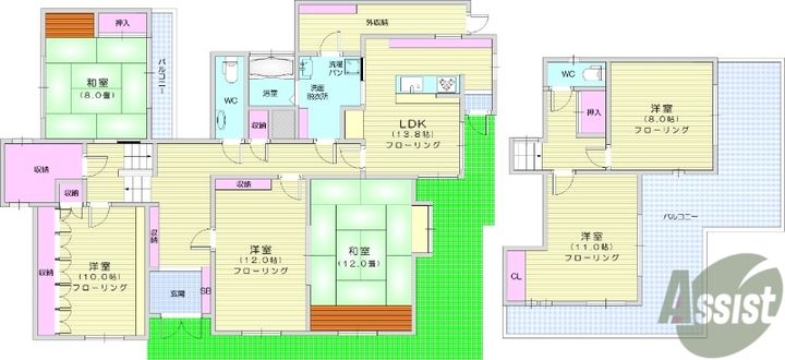 宮城県仙台市青葉区国見3(一戸建)の賃貸物件の間取り
