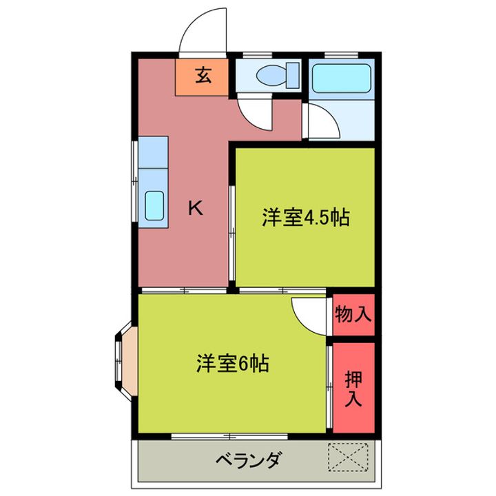 栗の木ハイツの間取り