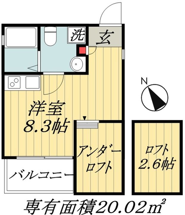 千葉県市川市福栄1(アパート)の賃貸物件の間取り