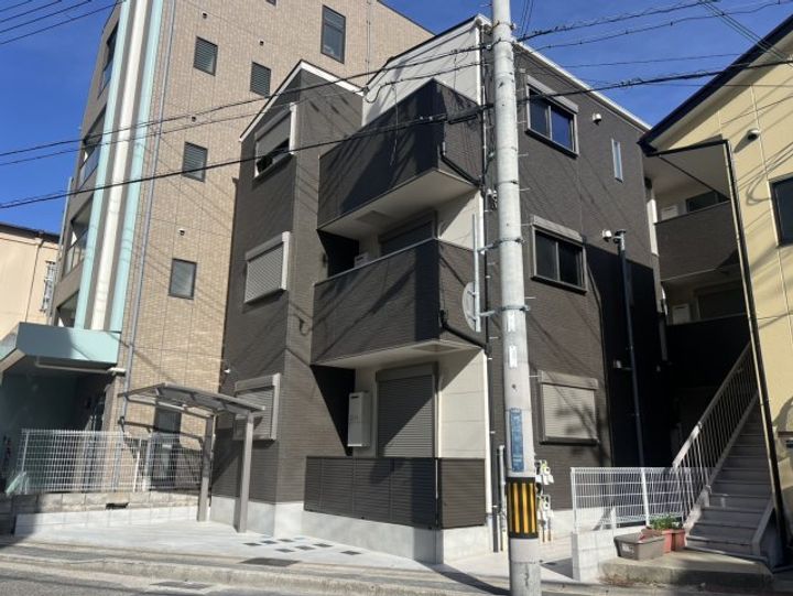門口町 新築アパートの外観