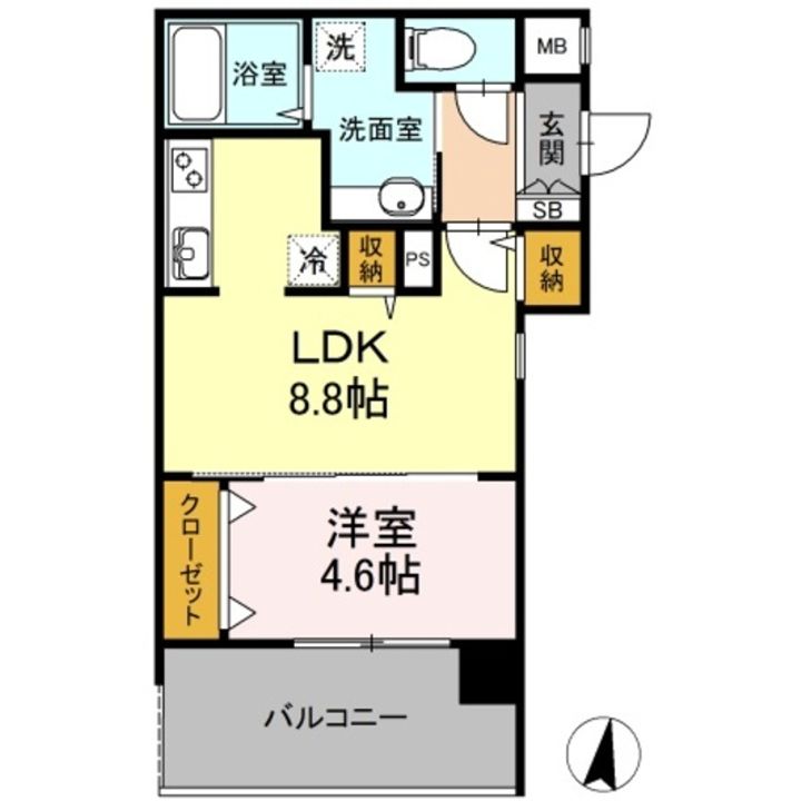 東京都練馬区桜台1(マンション)の賃貸物件の間取り