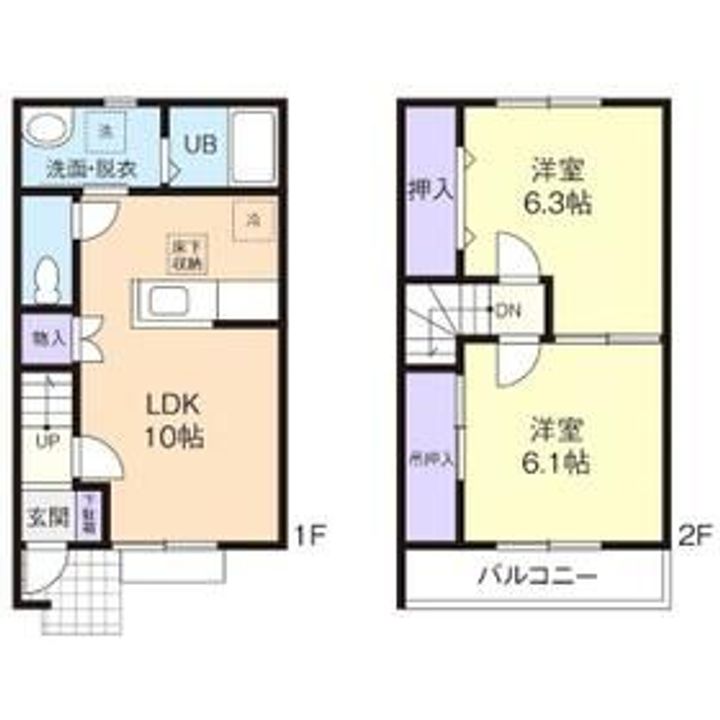 サイドパイン Aの間取り