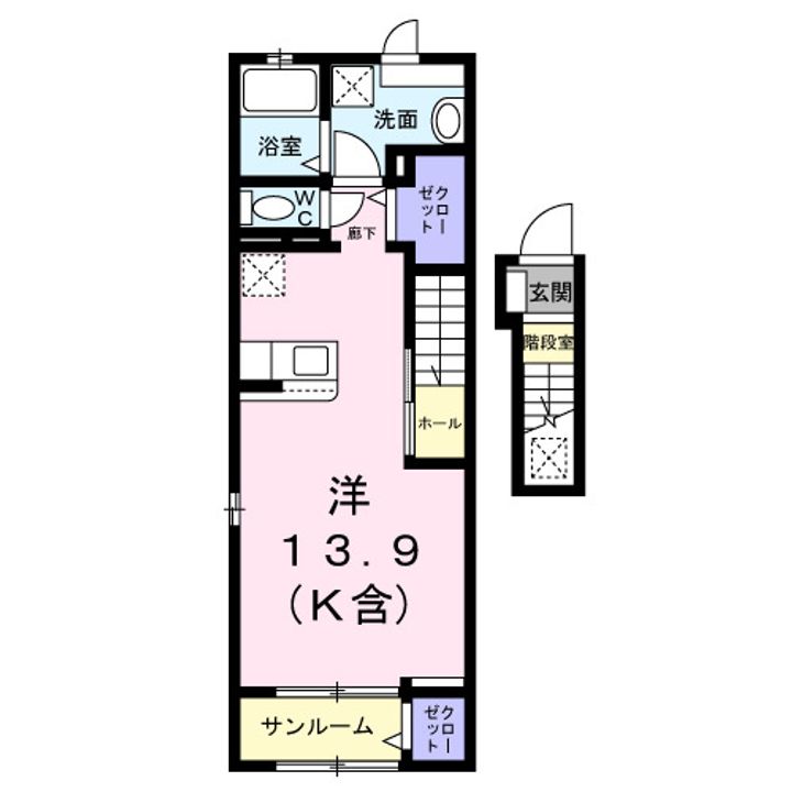 東京都国立市北3(アパート)の賃貸物件の間取り