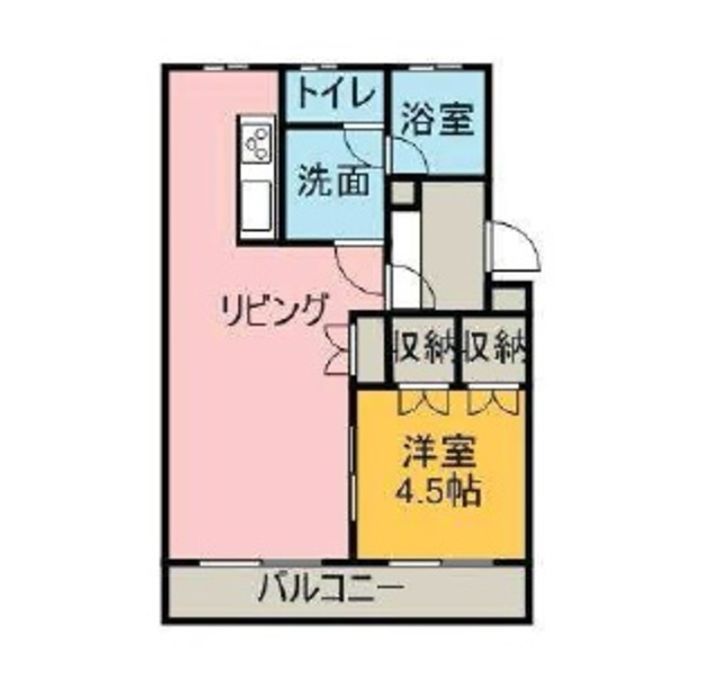 岡山県倉敷市二子の賃貸マンションの間取り