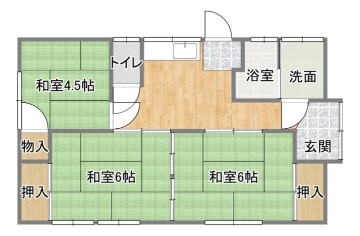 福島県いわき市佐糠町(一戸建)の賃貸物件の間取り