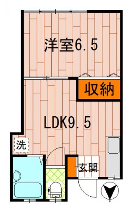 神奈川県横浜市中区本牧満坂(アパート)の賃貸物件の間取り