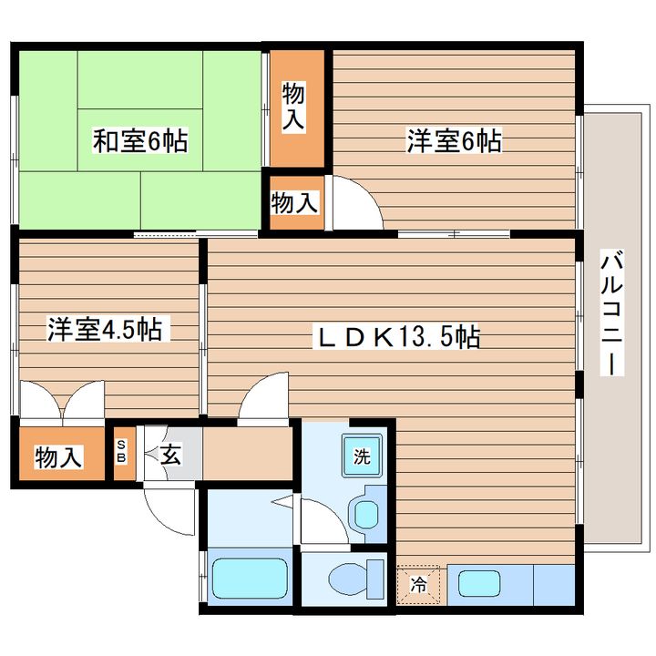 セジュールアステルの間取り