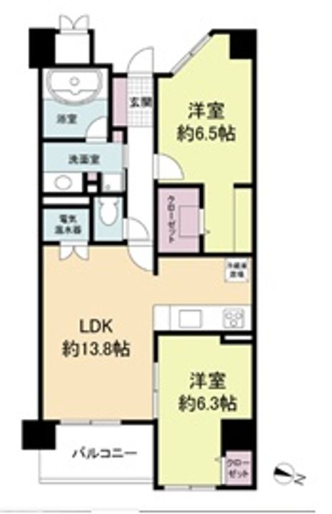 大阪府大阪市北区中崎3(マンション)の賃貸物件の間取り