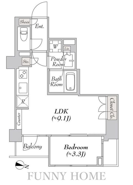 東京都世田谷区船橋2(マンション)の賃貸物件の間取り