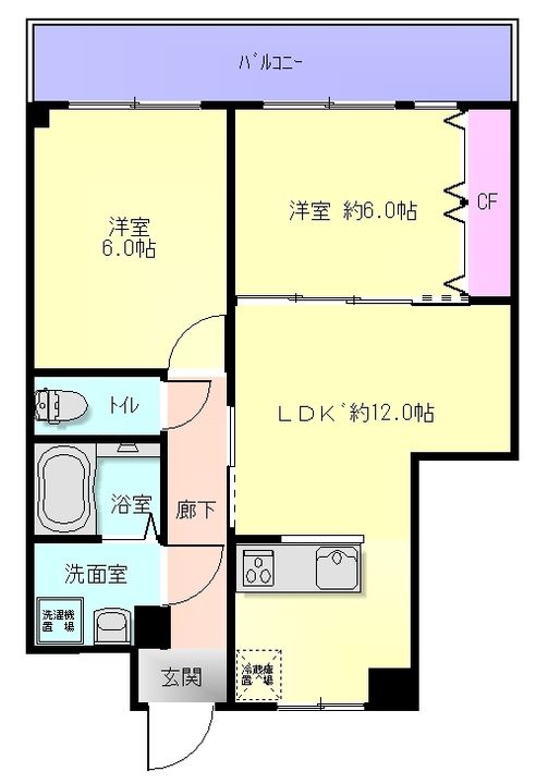 パークコート八戸ノ里IIの間取り