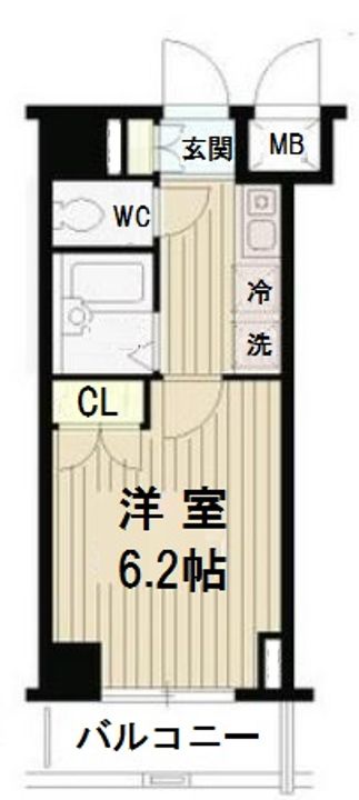 東京都新宿区荒木町(マンション)の賃貸物件の間取り
