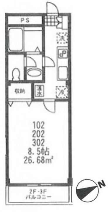 神奈川県川崎市麻生区上麻生7(マンション)の賃貸物件の間取り